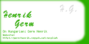 henrik germ business card